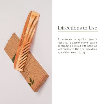 Ecotyl: Neem Wood Comb - Detangling - 100gm