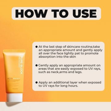 Apieu: Pure Block Natural Daily Sun Cream SPF45/PA+++ - 50ml