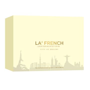 La' French: Luxury Perfumes Gift Set City of Dream - Rio, Tokyo, New York, Paris) Men Perfumes - Pack of 4 - 20ml Each
