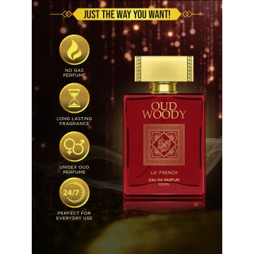 La' French: Oud Woody Eau De Perfume for Men and Women - 100ml