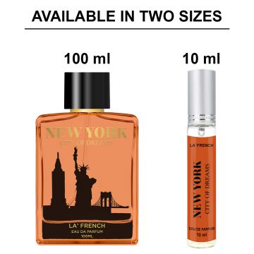 La' French: New York City Of Dreams With Long Lasting Fragrance for men & women - 10ml