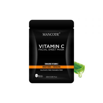 Mancode: Vitamin C Face Sheet Mask - 25ml