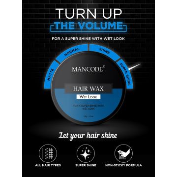 Mancode: Hair Wax Wet Look Glossy Finish - 100gm