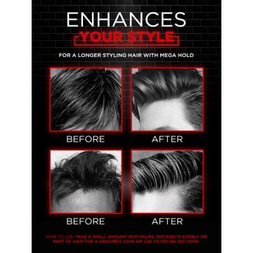 Mancode: Hair Wax Mega Hold Glossy Stylish Hair - 100gm