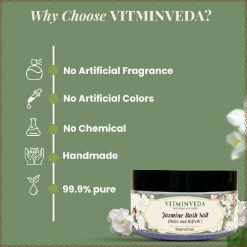VITMINVEDA: Natural Jasmine Bath Salt - 150 gm