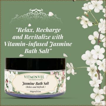 VITMINVEDA: Natural Jasmine Bath Salt - 150 gm