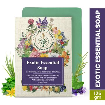 VITMINVEDA: Exotic Essentials Essence Herbal Soap Bar - 125 gm