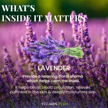 VITMINVEDA: Real Lavender Herbal Soap Bar - 125 gm