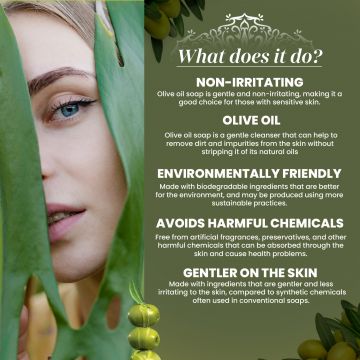 VITMINVEDA: Natural Olive Oil Herbal Soap Bar - 125 gm