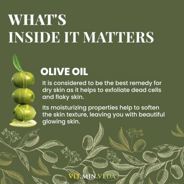 VITMINVEDA: Natural Olive Oil Herbal Soap Bar - 125 gm