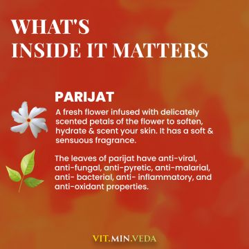 VITMINVEDA: Natural Parijat Herbal Soap Bar - 125 gm