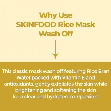 Skinfood: Rice Daily Brightening Mask Wash Off - 210ml