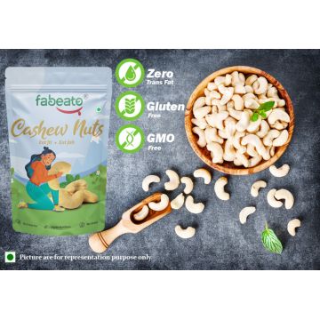 Fabeato: 100% Natural Premium Whole Raw Cashews - 200gm