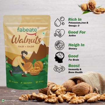 Fabeato: Special Offer -Natural Premium California Walnut Kernels - 200gm