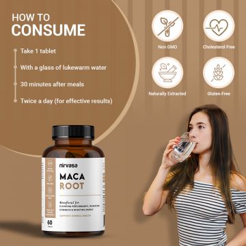 Nirvasa: Maca Root - 60 Tablets