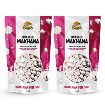 Granos: Makhana Pouch Pink Salt Pack of 2 - 75 gm Each