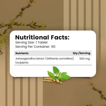 Nirvasa: Ashwagandha Tablets - 60 Tablets
