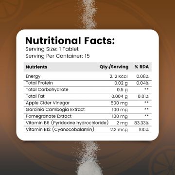 Nirvasa: Apple Cider Vinegar - 15 Effervescent Tablets