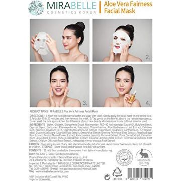 Mirabelle: Wine Facial Sheet Mask - 25ml