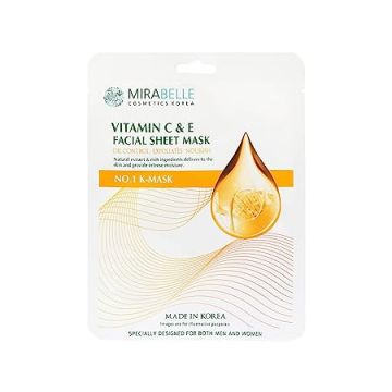 Mirabelle: Vitamin C & E Facial Sheet Mask - 25ml