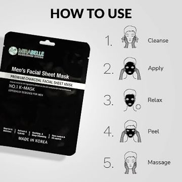 Mirabelle: Men's Facial Sheet Mask - 25ml