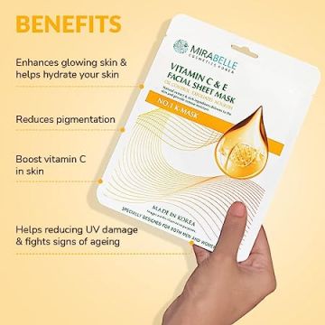 Mirabelle: Vitamin C & E Facial Sheet Mask - 25ml