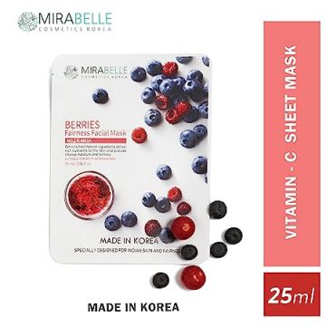 Mirabelle: Facial Sheet Mask Combo - Pack of 6 - 25ml each