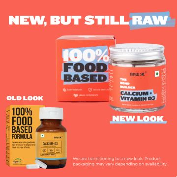 RawRX: Algae Calcium + D3 with Vitamin C, Magnesium & Zinc - 30 Calcium Tablets for Women and Men