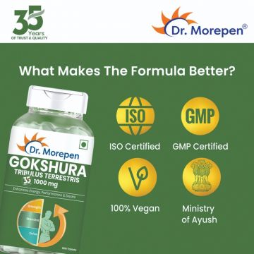 Dr. Morepen: Gokshura and Multivitamins For Men - Improves Men's Performance & Strength - 120 Tablets