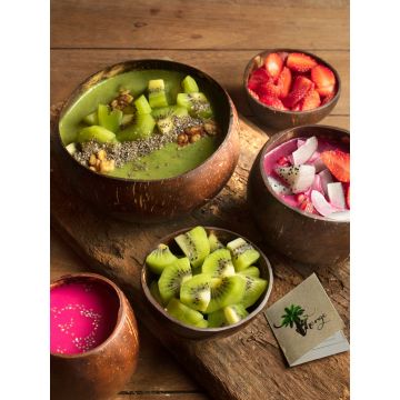 Thenga: Coconut Shell Round Bowl Set