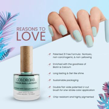 Colorbar: Vegan Nail Lacquer Joyful Tone Sugar Doe-11 - 8ml