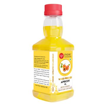 Indic Wisdom: Wood Pressed Apricot Oil 100 ml (Cold Pressed Apricot Oil - Extracted on Wooden Churner)