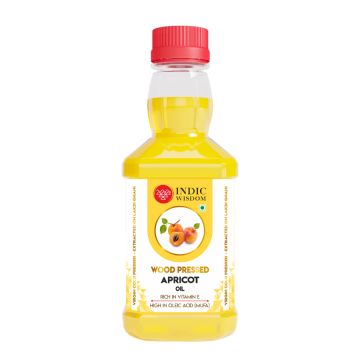 Indic Wisdom: Wood Pressed Apricot Oil 100 ml (Cold Pressed Apricot Oil -...