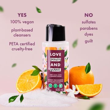 Love Beauty And Planet: Curry Leaves Biotin & Mandarin Sulfate Free Shampoo - 400ml