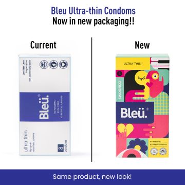 Bleu: Ultra Thin Condoms - Pack of 3 (8 Count Each)