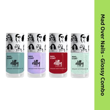 Elitty Beauty: Mad Over Nails (Planet Her, Meta Verse, Bad Breakup, Peace Out) - Glossy Combo
