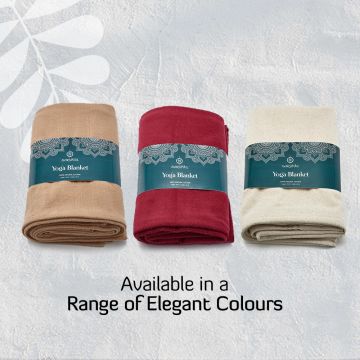 Sarveda: Organic Cotton Yoga Blanket - Brown