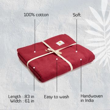 Sarveda: Organic Cotton Yoga Blanket - Brown