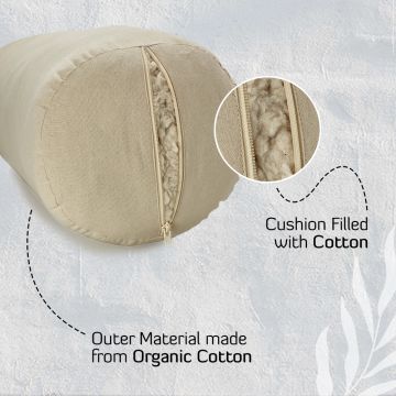 Sarveda: Organic Cotton Yoga Bolster - Grey
