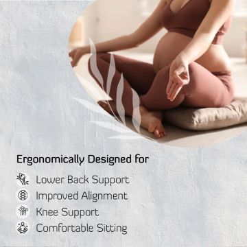 Sarveda: Zabuton Cushion for Meditation & Yoga Practise - Grey