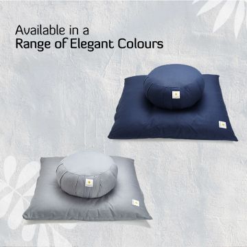 Sarveda: Zafu & Zabuton Meditation Cushion Combo - Grey