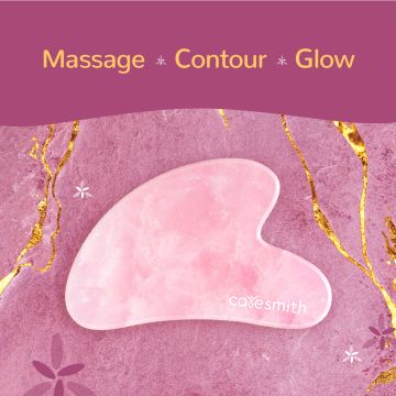 Caresmith: Bloom Rose Quartz Gua Sha Face Massage Tool