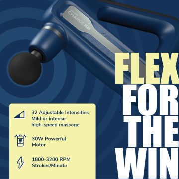 Caresmith: Charge Flex Cordless Massage Gun - Blue