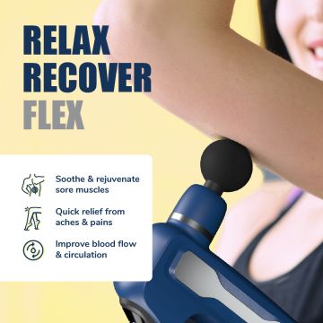 Caresmith: Charge Flex Cordless Massage Gun - Blue