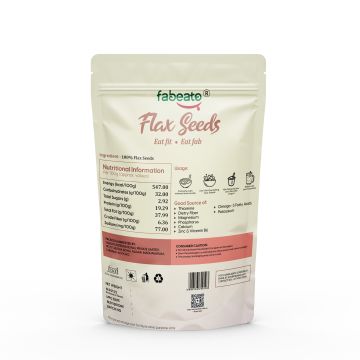 Fabeato: Natural Raw Premium Flax Seeds - Pack of 2 (250gm each)