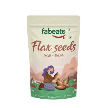 Fabeato: Natural Raw Premium Flax Seeds - Pack of 2 (250gm each)