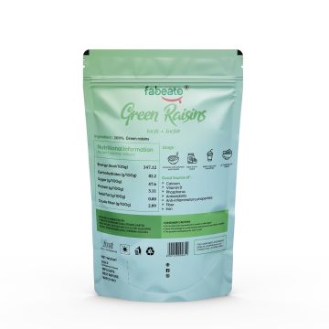 Fabeato: Natural Premium Seedless Green Raisins - 250g