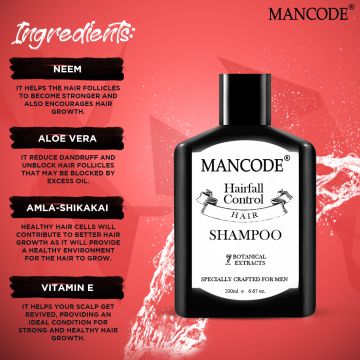Mancode: Hair Fall Control Shampoo - 200ml