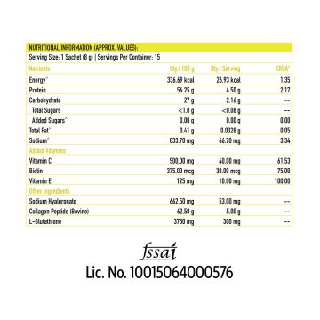 TrueBasics: Collagen Skin  (Natural Lemon, 15 Sachets)
