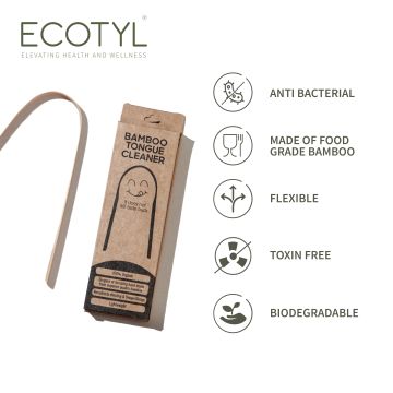 Ecotyl: Bamboo Tongue Cleaner | For Oral Hygiene & Fresh Breath | Set of 2
